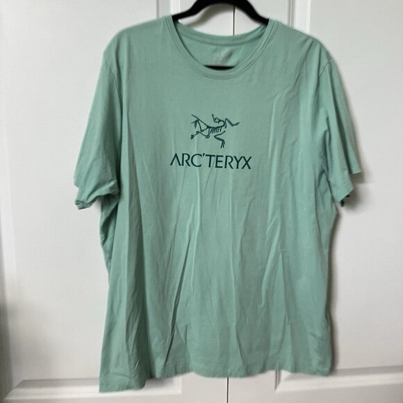 Arc'teryx Arc'word T-shirt Mens XL Turquoise Center Logo Gorpcore Arcteryx - Picture 1 of 7